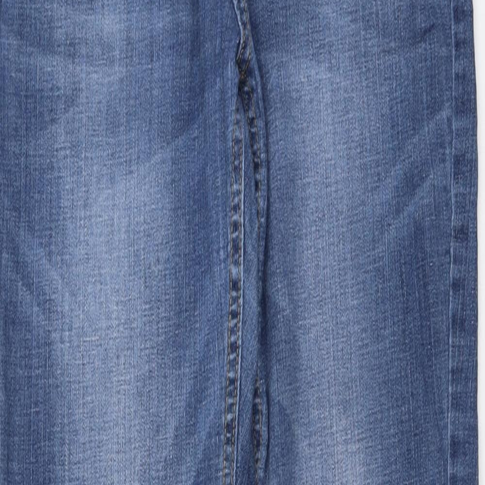 Multiblu Womens Blue Cotton Straight Jeans Size 40 in L32 in Regular Button