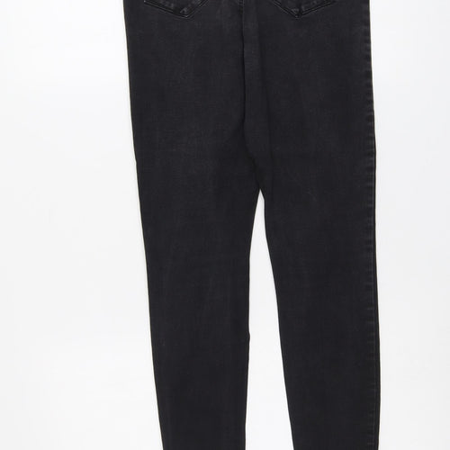 Denim & Co. Womens Grey Cotton Skinny Jeans Size 14 L26 in Regular Button