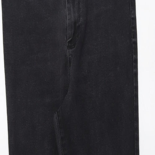 Denim & Co. Womens Grey Cotton Skinny Jeans Size 14 L26 in Regular Button
