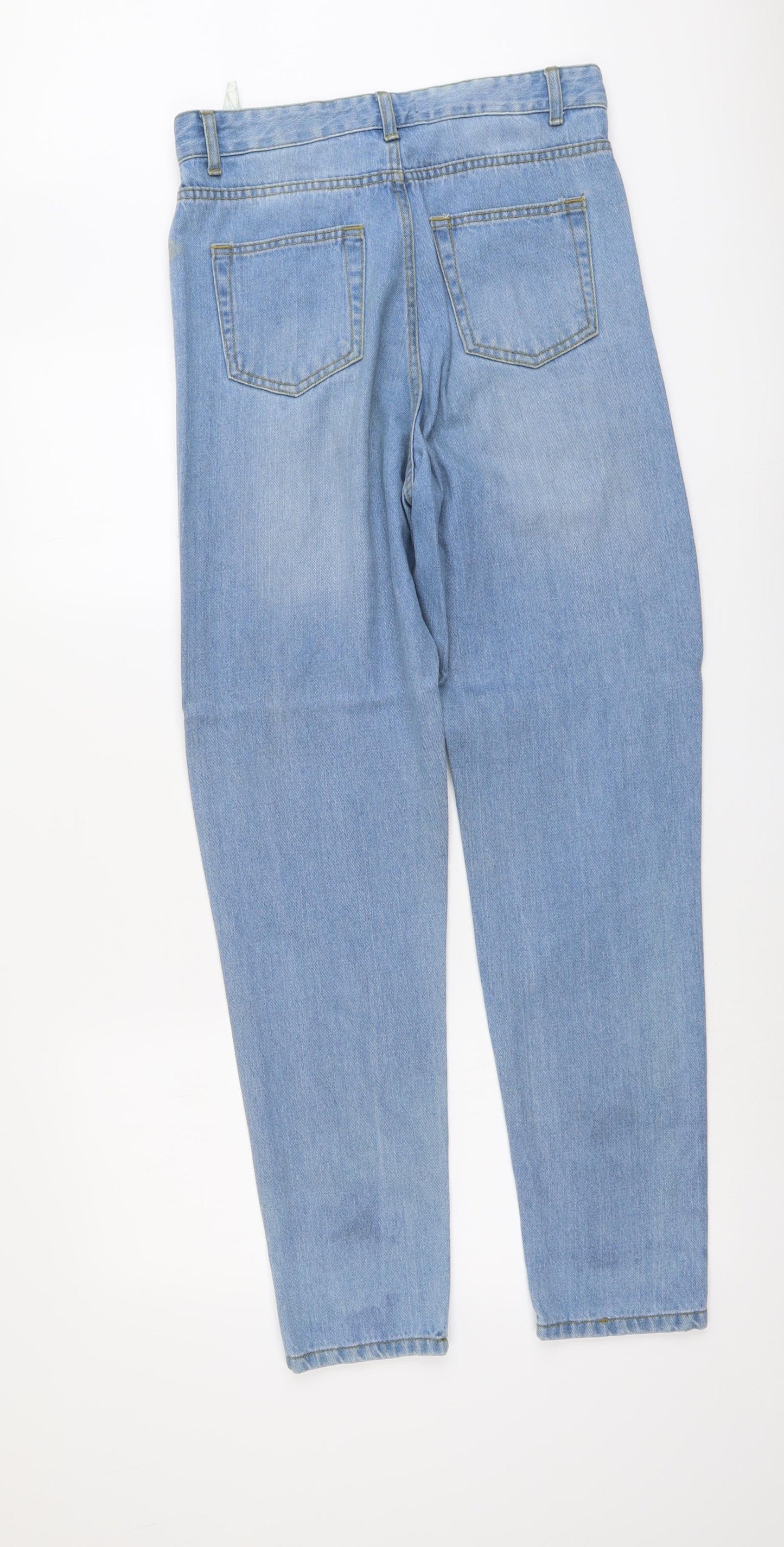 Denim Club Womens Blue Cotton Straight Jeans Size 8 L31 in Regular Button