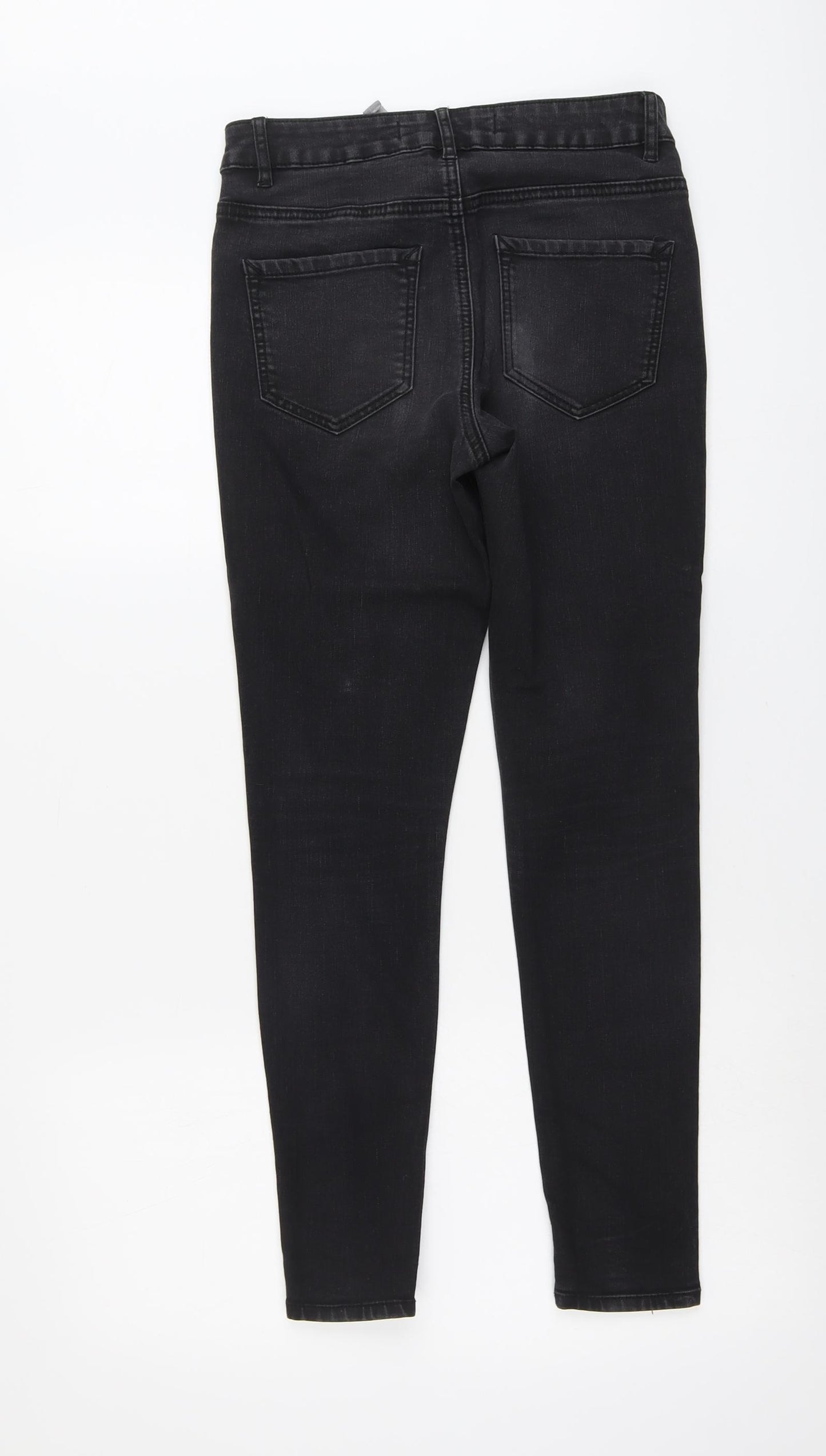 George Womens Black Cotton Skinny Jeans Size 8 L26 in Regular Button