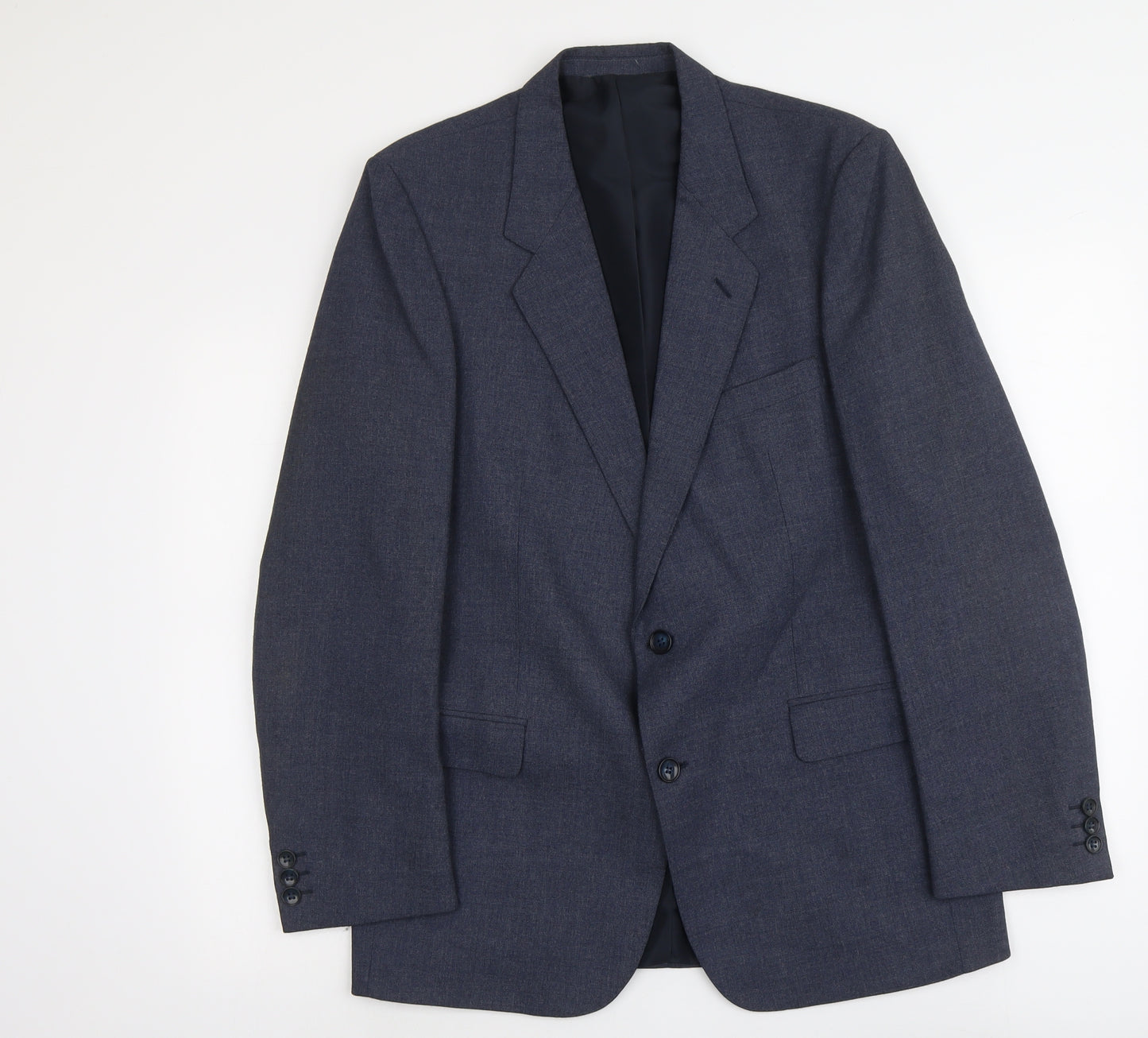 Collier Mens Blue Wool Jacket Suit Jacket Size M Regular