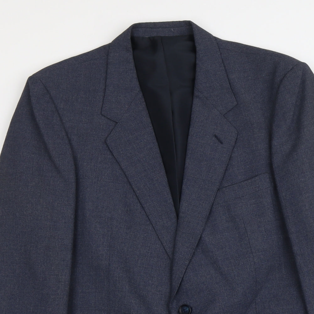 Collier Mens Blue Wool Jacket Suit Jacket Size M Regular