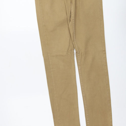 Janina Womens Brown Cotton Skinny Jeans Size 8 L33 in Regular Button