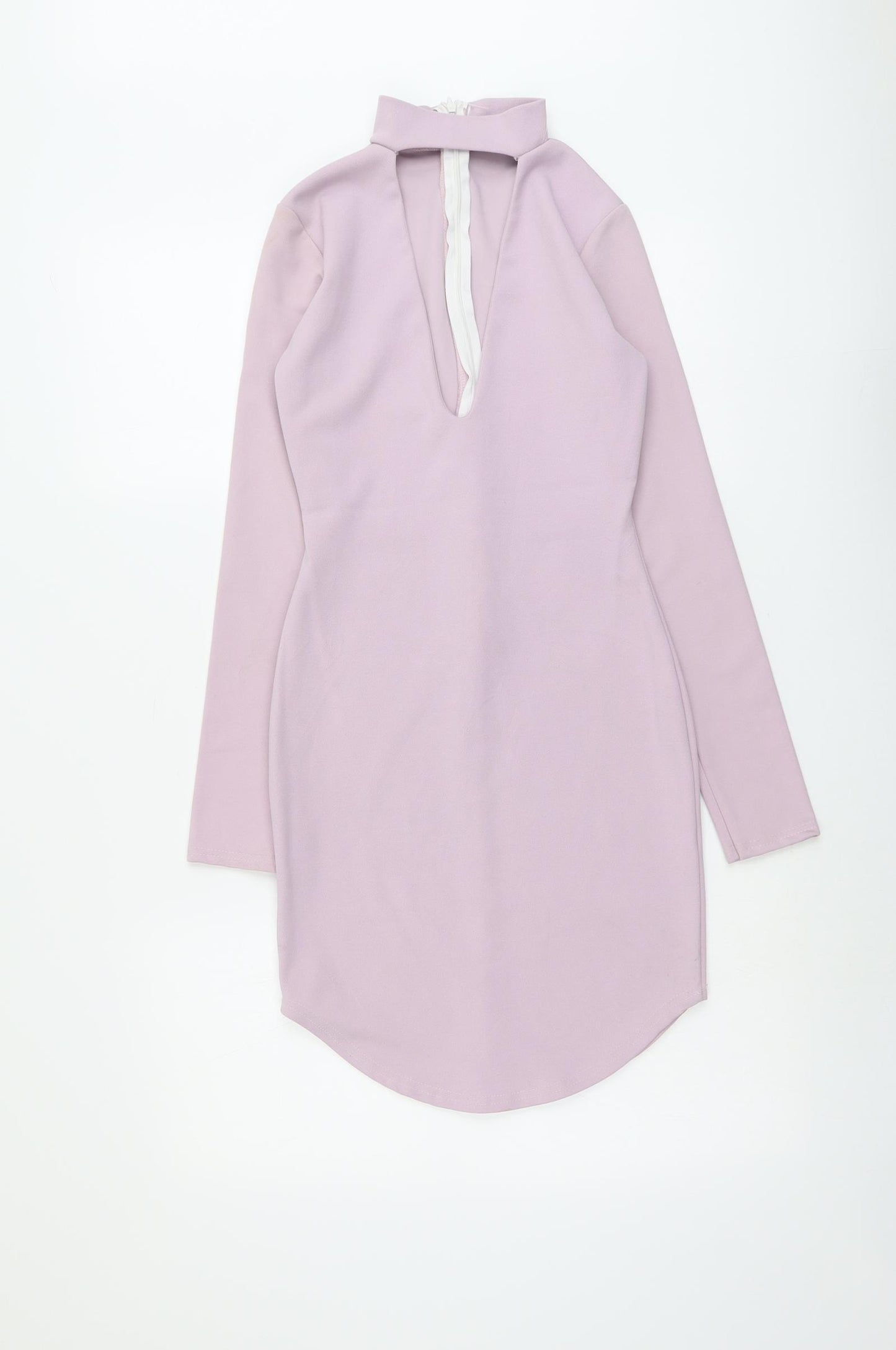 Missguided Womens Purple Polyester Bodycon Size 4XL Halter Zip