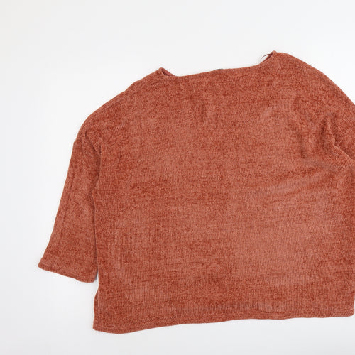 TU Womens Red Round Neck Acrylic Pullover Jumper Size 16