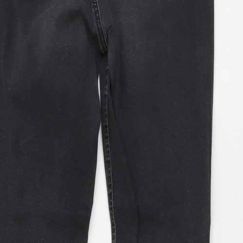 Dorothy Perkins Womens Grey Cotton Skinny Jeans Size 12 L26 in Regular Button