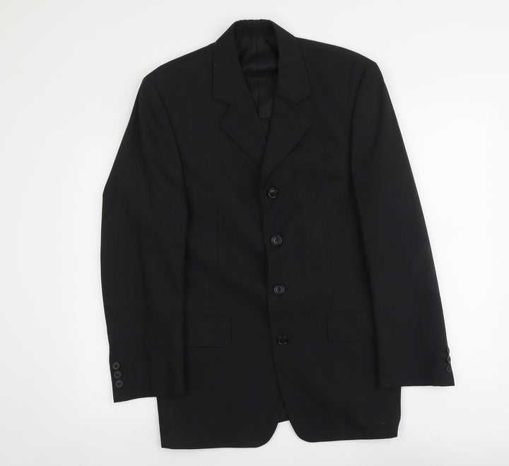 Tom English Mens Grey Polyester Jacket Suit Jacket Size L Regular