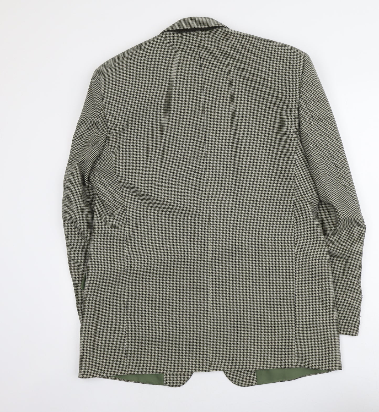 Avenue Mens Grey Geometric Polyester Jacket Blazer Size L Regular