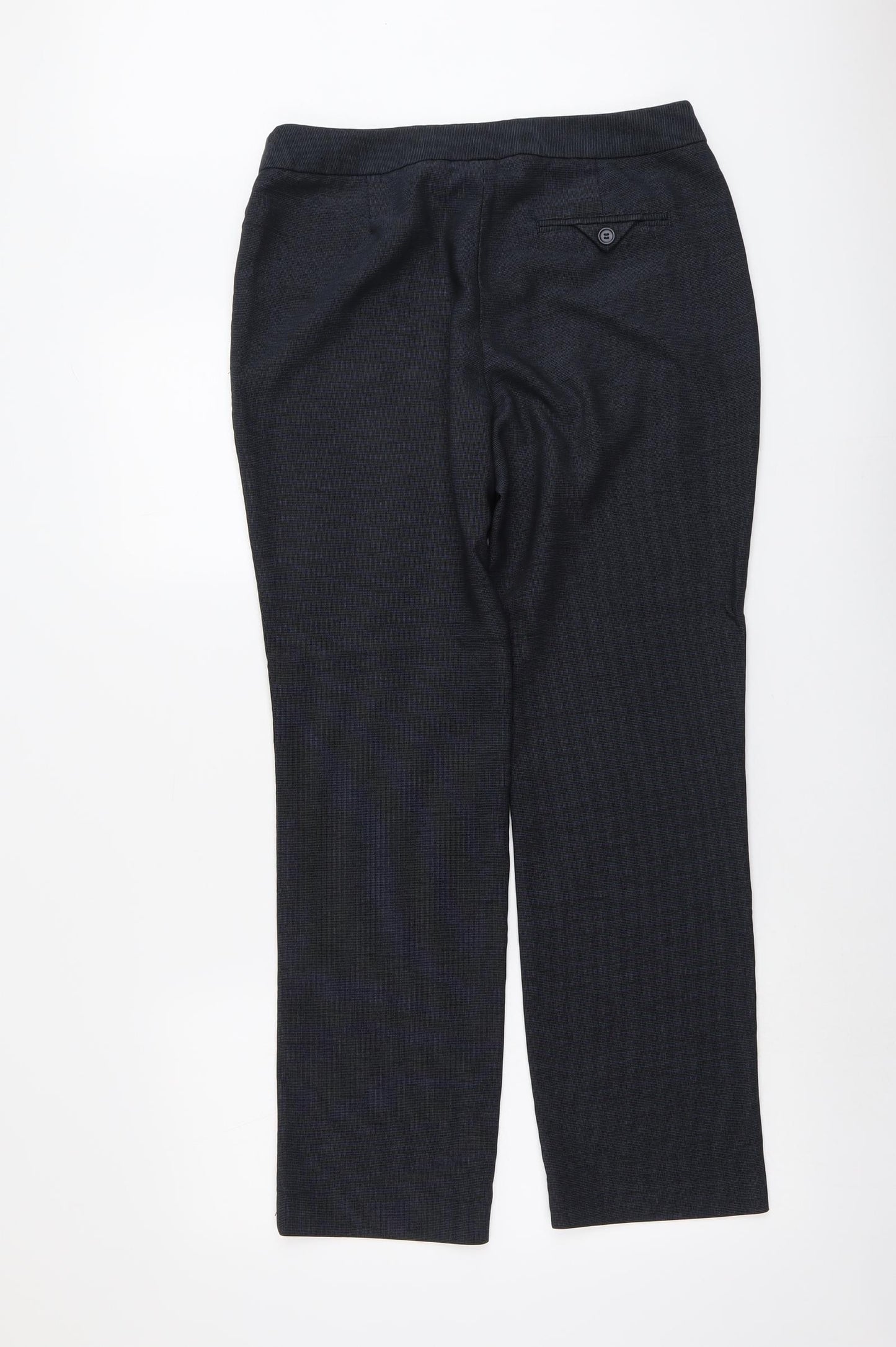 NEXT Womens Blue Polyester Dress Pants Trousers Size 12 L30 in Regular Button