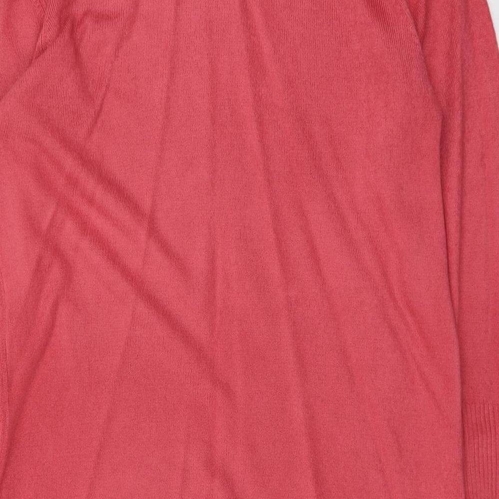 Originals Womens Pink Round Neck Acrylic Pullover Jumper Size 16