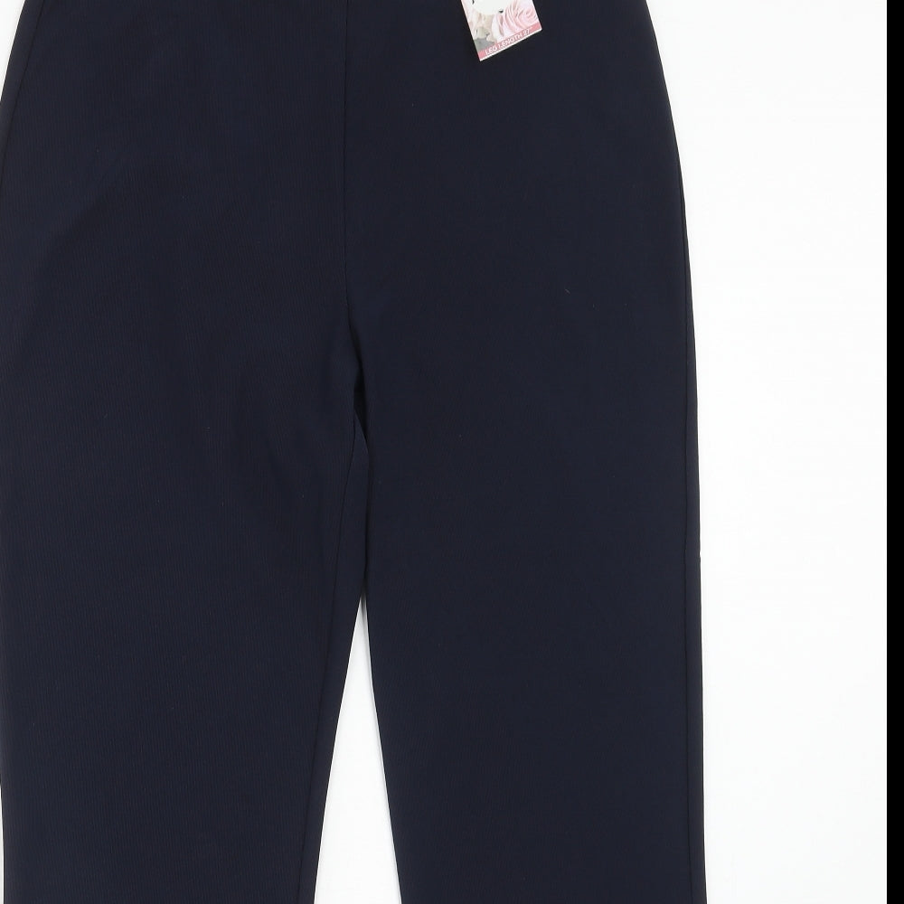 Vida Vi Womens Blue Polyester Chino Trousers Size 16 Regular