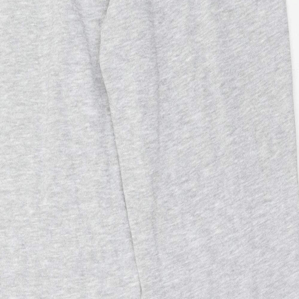 Primark Womens Grey Cotton Jogger Trousers Size S Regular Drawstring - Size 10-12