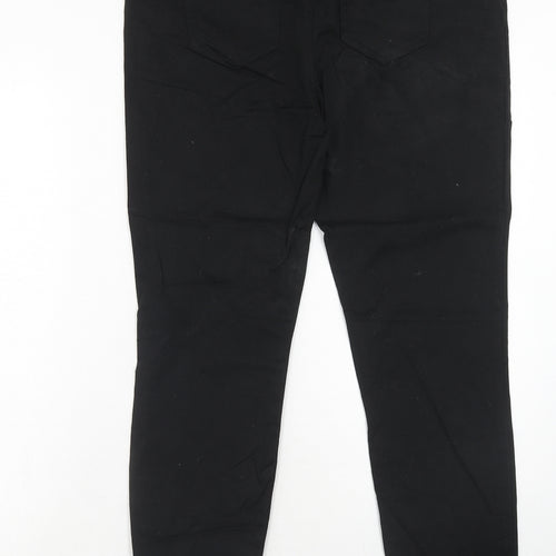 Preworn Womens Black Cotton Skinny Jeans Size 12 Regular