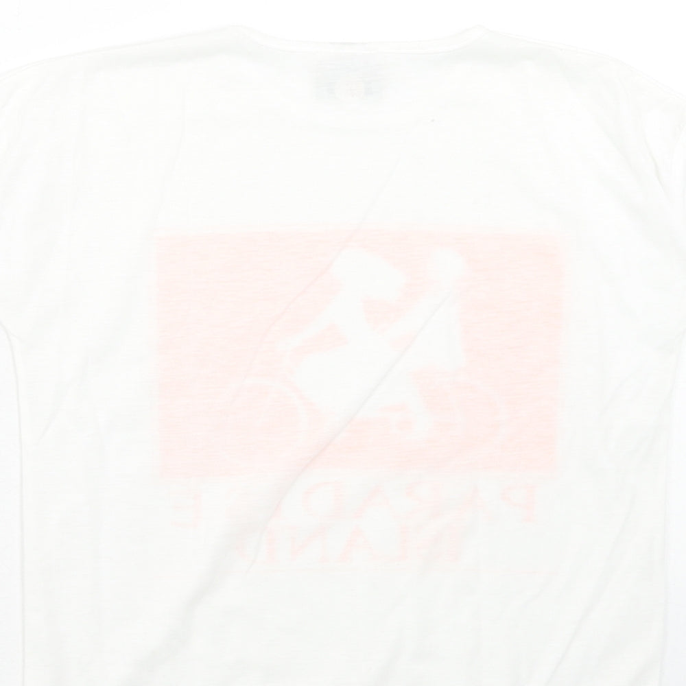 Bavarridge Womens White Polyester Basic T-Shirt Size 4 Round Neck - Paradise Island