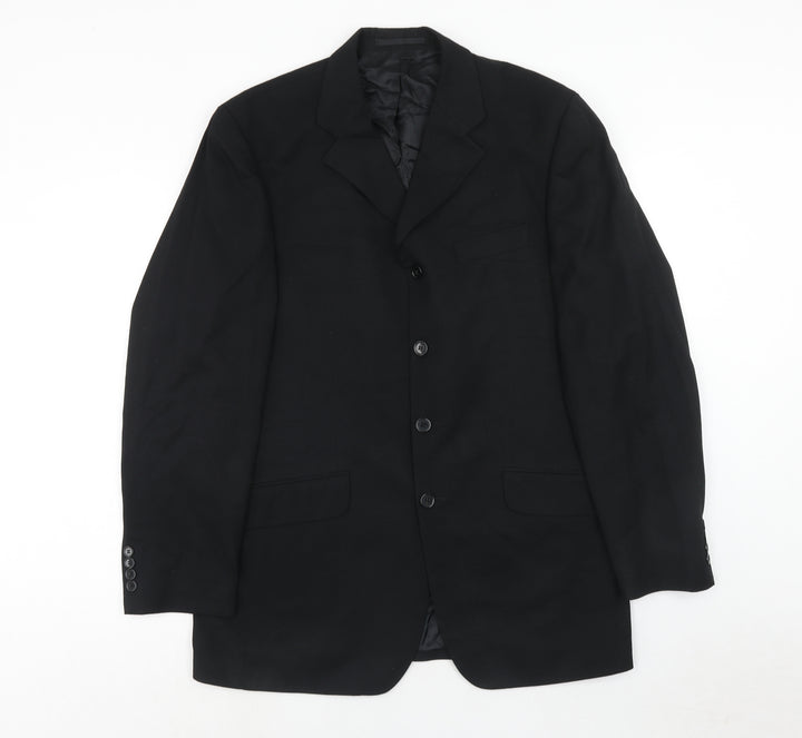 Daniel Grahame Mens Black Polyester Jacket Suit Jacket Size 40 Regular