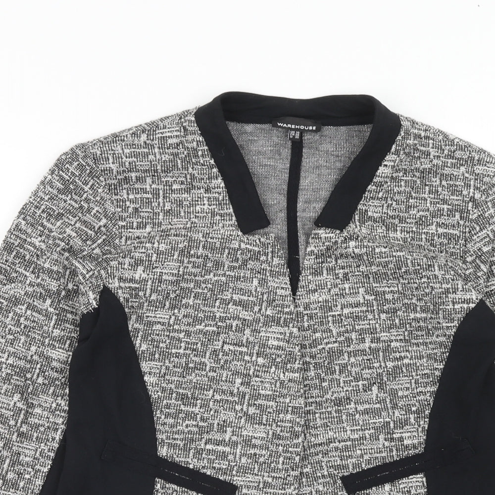 Warehouse Womens Grey Jacket Blazer Size 10