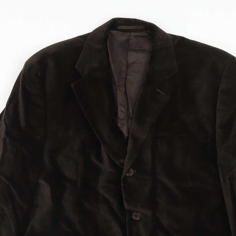 Linea Mens Brown Cotton Jacket Blazer Size 44 Regular