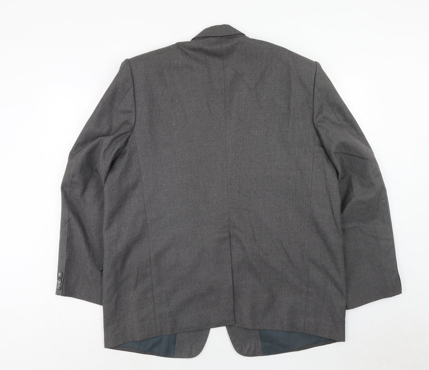 Preworn Mens Grey Polyester Jacket Suit Jacket Size 44 Regular