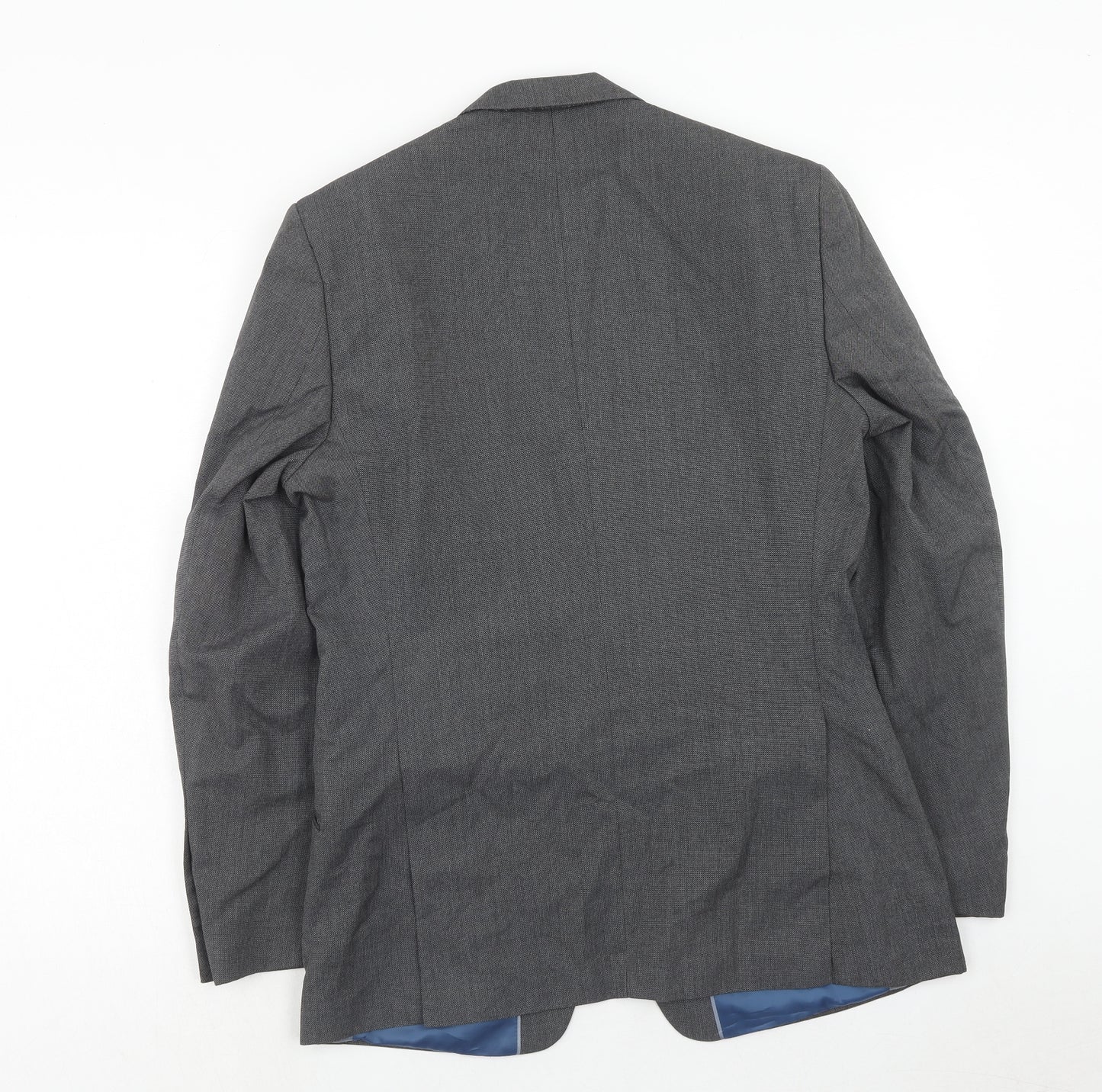 Marks and Spencer Mens Grey Polyester Jacket Suit Jacket Size 38 Regular