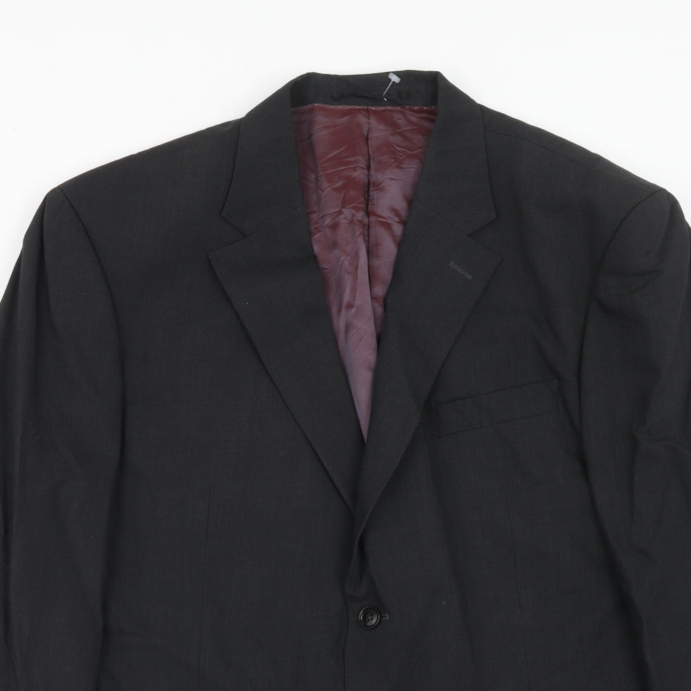 Austin Reed Mens Black Wool Jacket Suit Jacket Size 44 Regular
