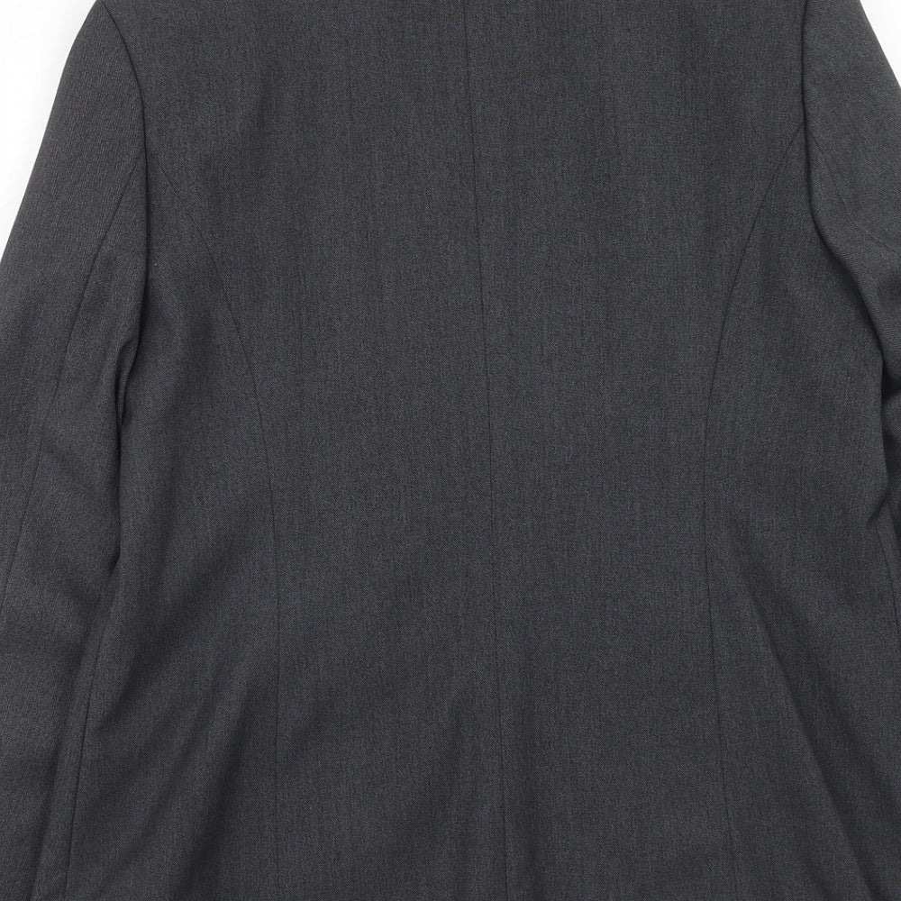 Papaya Womens Grey Polyester Jacket Suit Jacket Size 14