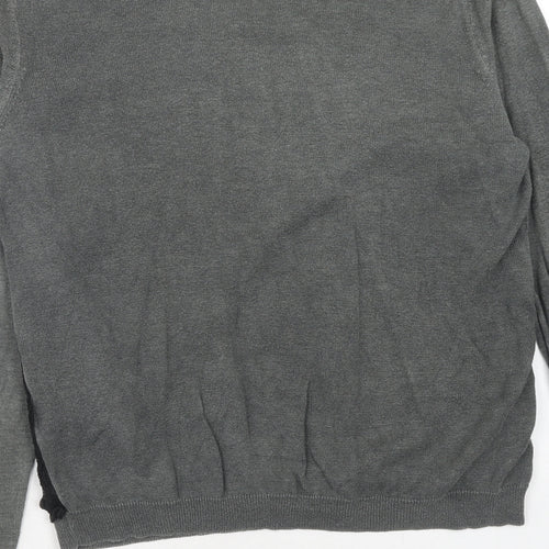 Gracia Womens Grey Boat Neck Polyester Pullover Jumper Size M - Lace Front