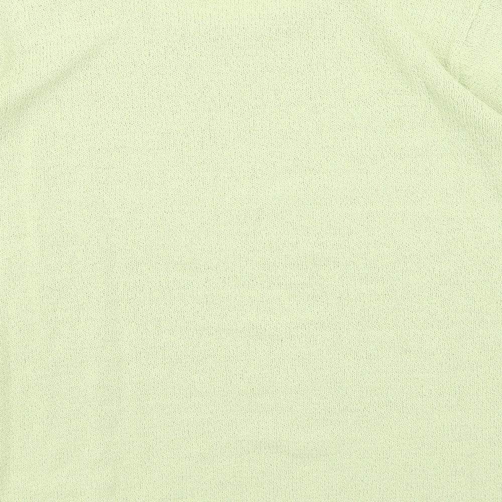 EWM Womens Green Boat Neck Acrylic Pullover Jumper Size L