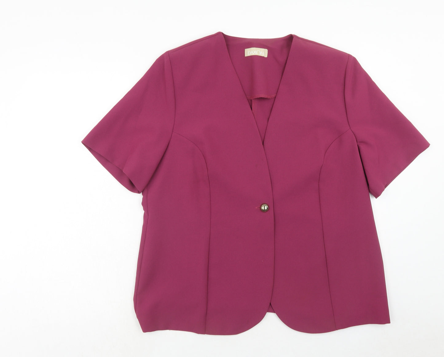 Daxon Womens Purple Jacket Blazer Size 18 Button