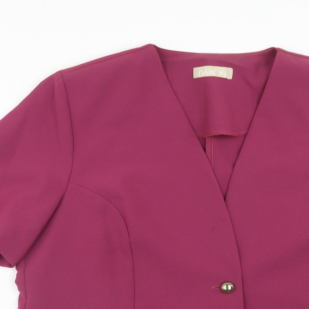 Daxon Womens Purple Jacket Blazer Size 18 Button