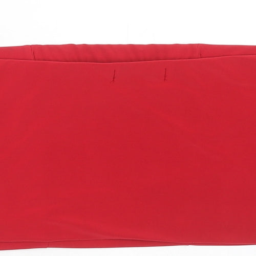 PRETTYLITTLETHING Womens Red Polyester Cropped Tank Size 6 Off the Shoulder