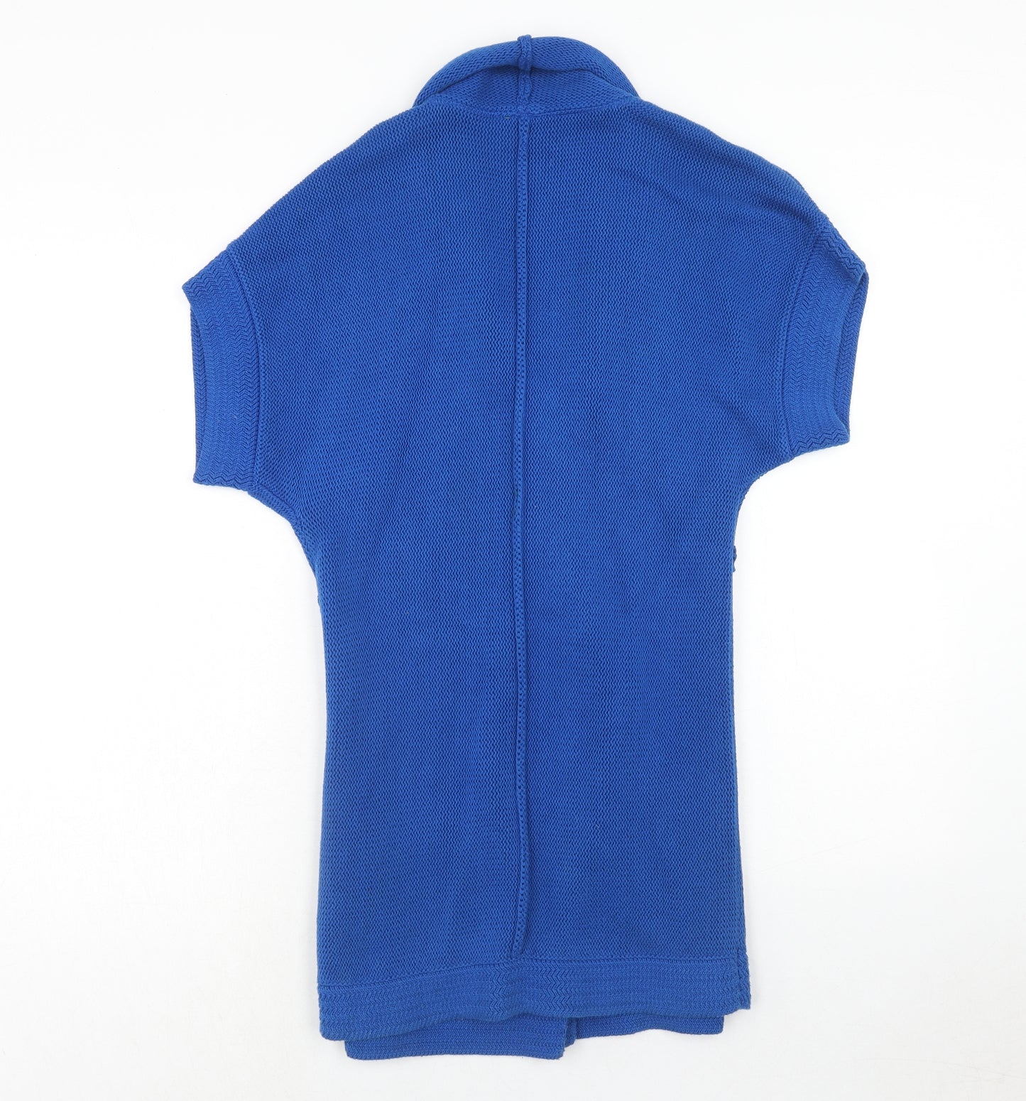 Debenhams Womens Blue V-Neck Cotton Cardigan Jumper Size 10