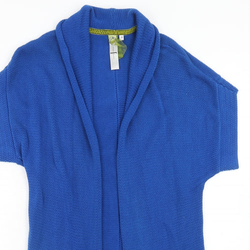 Debenhams Womens Blue V-Neck Cotton Cardigan Jumper Size 10