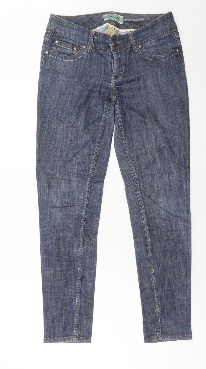 Seven Womens Blue Cotton Straight Jeans Size 29 in Regular Zip
