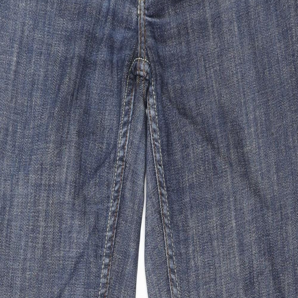Seven Womens Blue Cotton Straight Jeans Size 29 in Regular Zip