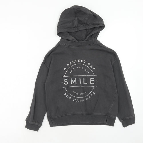 NEXT Boys Grey Cotton Pullover Hoodie Size 7 Years Pullover - A Perfect Day