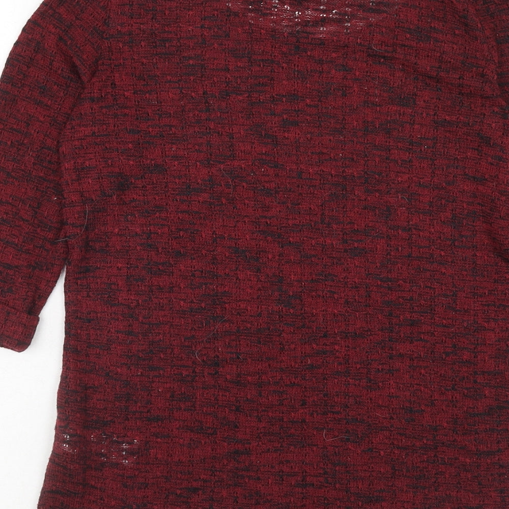 NEXT Womens Red Boat Neck Polyester Pullover Jumper Size 10