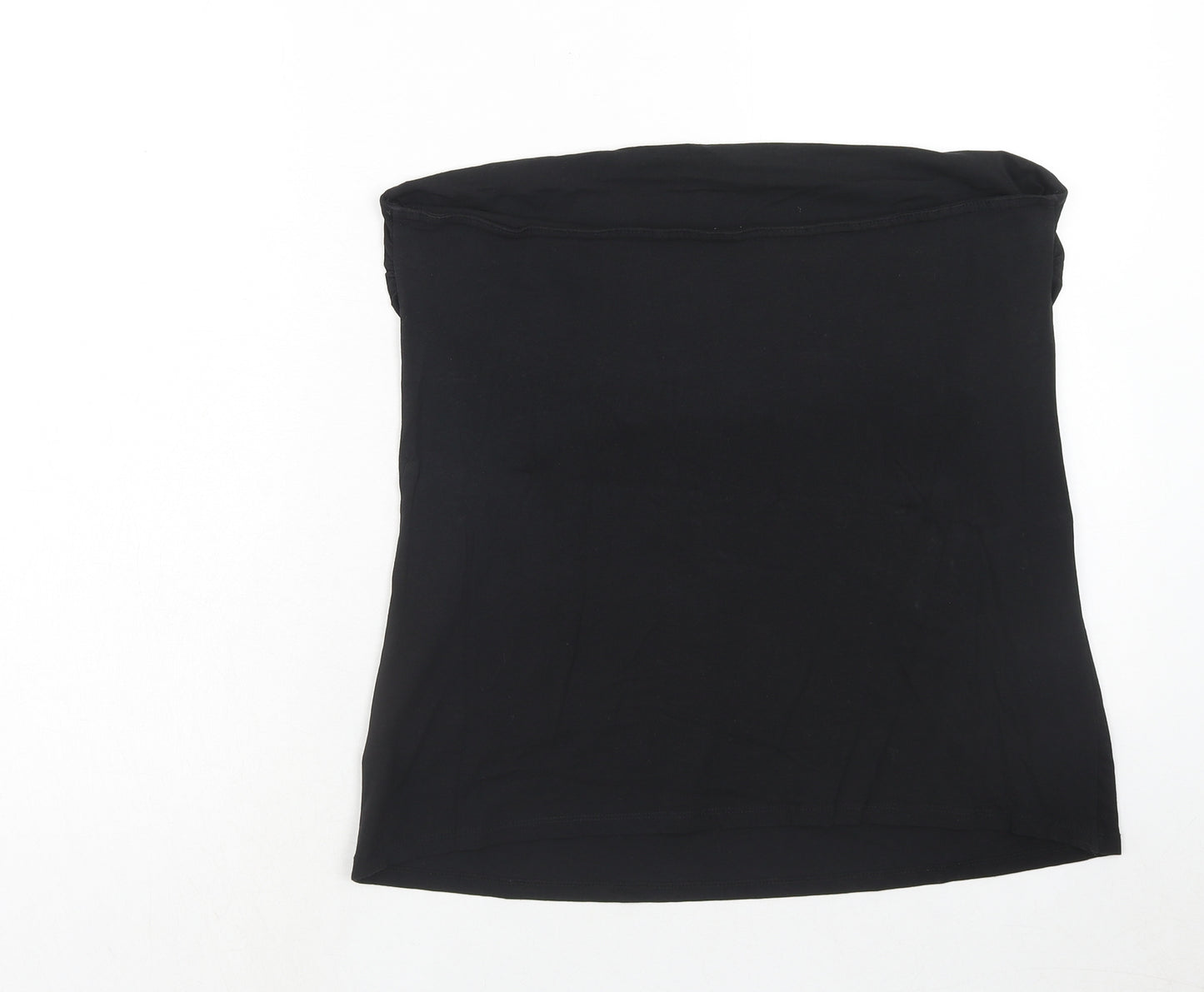 Matalan Womens Black Cotton Basic Tank Size 20 Square Neck