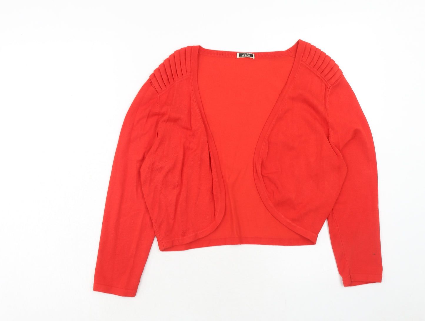 Precis Womens Red V-Neck Viscose Cardigan Jumper Size M