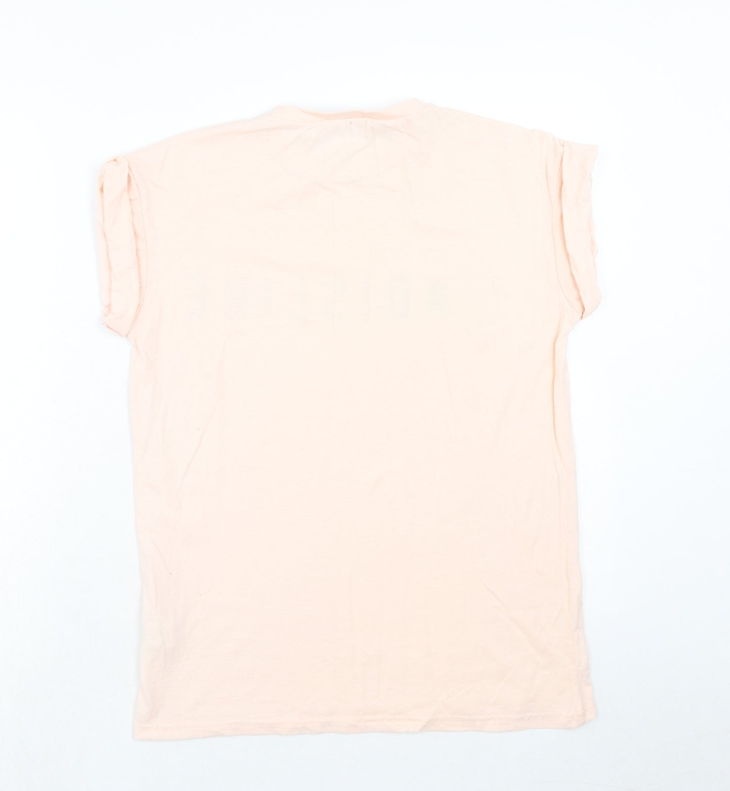 Atmosphere Womens Pink Cotton Basic T-Shirt Size 8 Round Neck - Dislike
