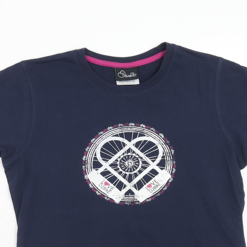 Dare 2B Womens Blue Cotton Basic T-Shirt Size 10 Round Neck