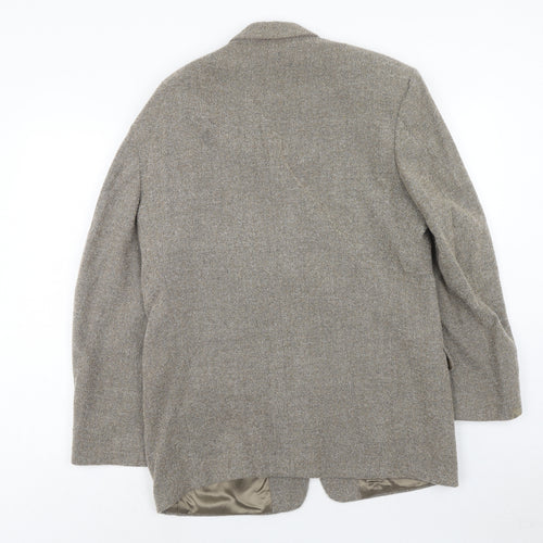 Marks and Spencer Mens Grey Wool Jacket Blazer Size 40 Regular