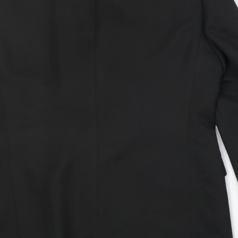 marks Mens Black Polyester Jacket Suit Jacket Size 40 Regular