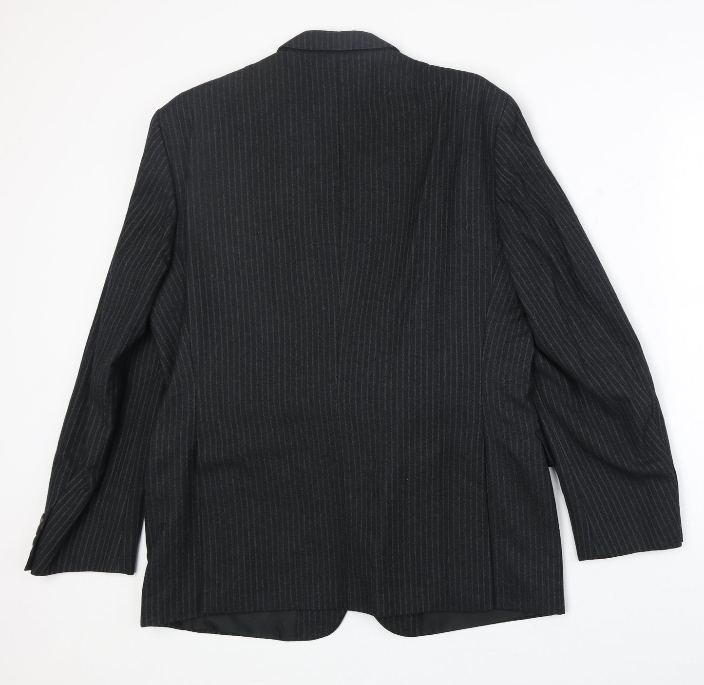 Mr Harry Mens Black Striped Wool Jacket Suit Jacket Size 42 Regular