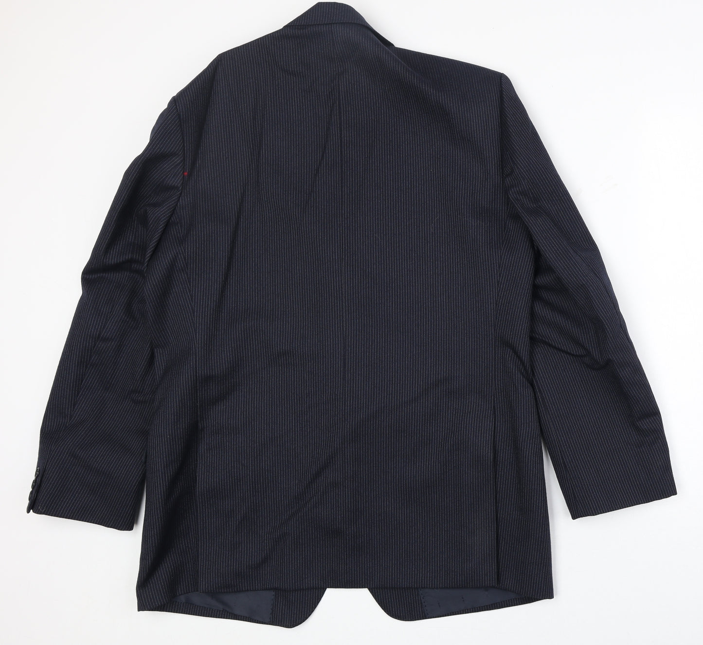 Centar Mens Blue Striped Wool Jacket Suit Jacket Size 42 Regular