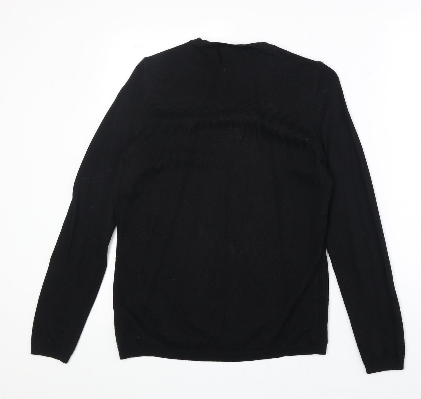 Marks and Spencer Womens Black V-Neck Polyimide Pullover Jumper Size 10