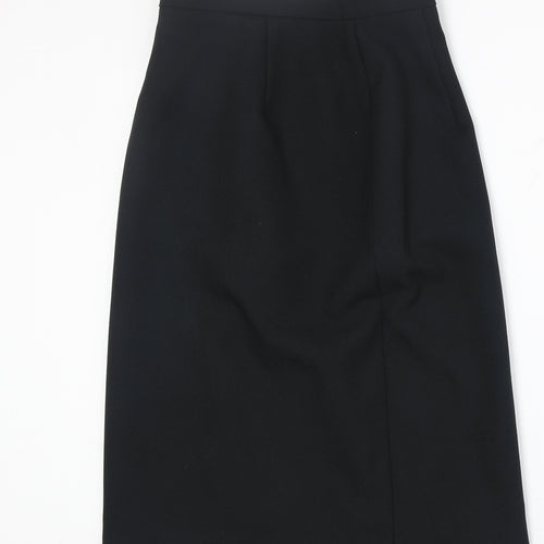 Welland Womens Black Polyester A-Line Skirt Size 10 Zip