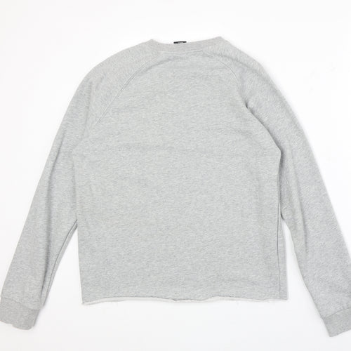 Dark Womens Grey 100% Cotton Pullover Sweatshirt Size S Pullover
