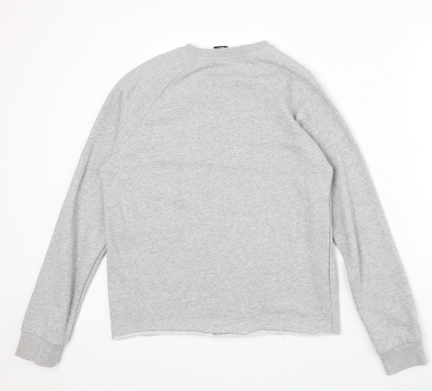 Dark Womens Grey 100% Cotton Pullover Sweatshirt Size S Pullover