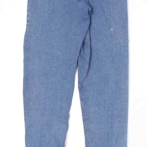 Topshop Womens Blue Cotton Skinny Jeans Size 25 in Regular Zip